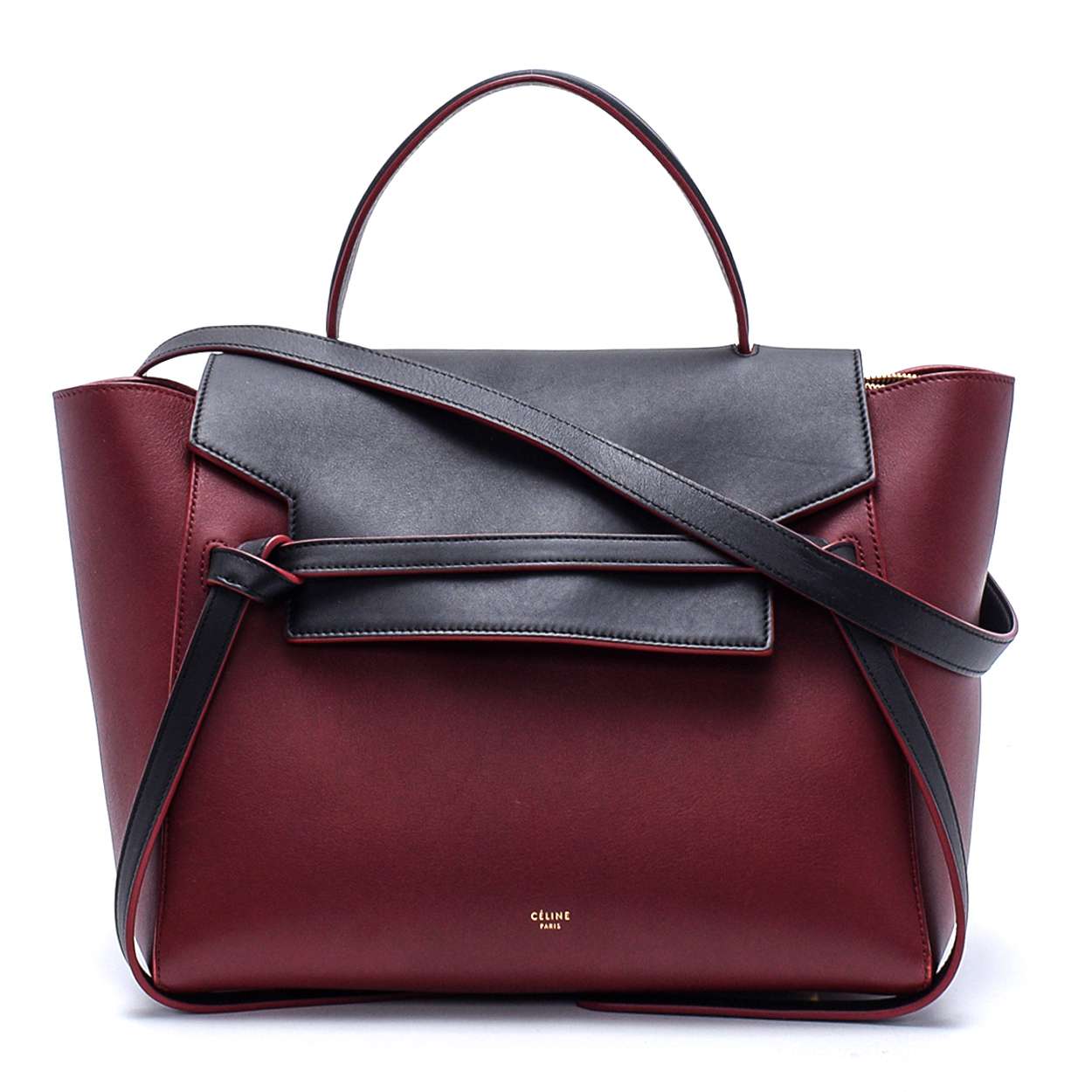 Celine belt bag online burgundy